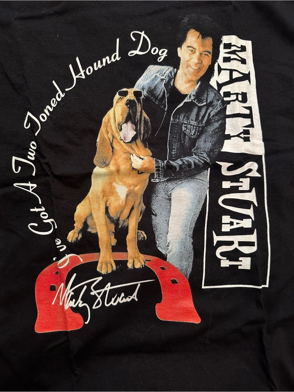 Marty Stuart “I’ve Got A Two Toned Hound Dog” Graphic Tee Size XL- Bloodhound